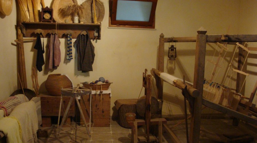 Stanza della tessitura del museo annesso al mulino