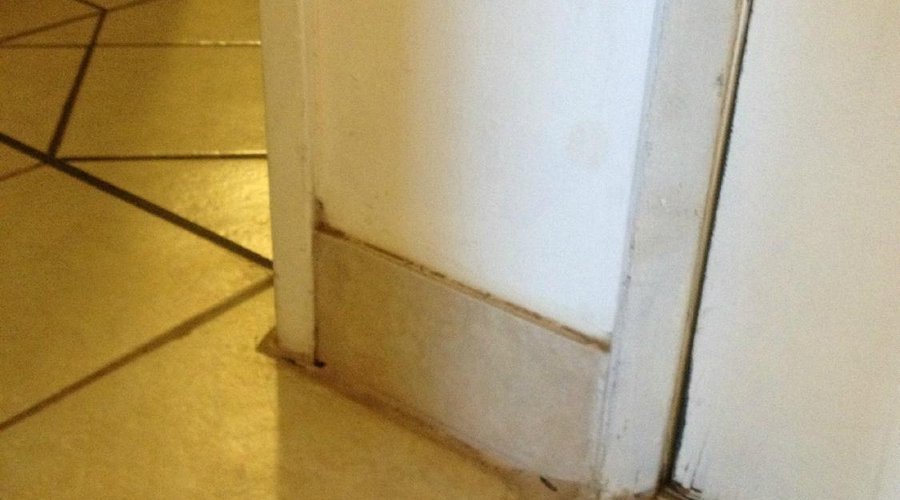 filthy floor and walls