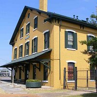 Exterior view of the historic Huntsville Depot Museum
