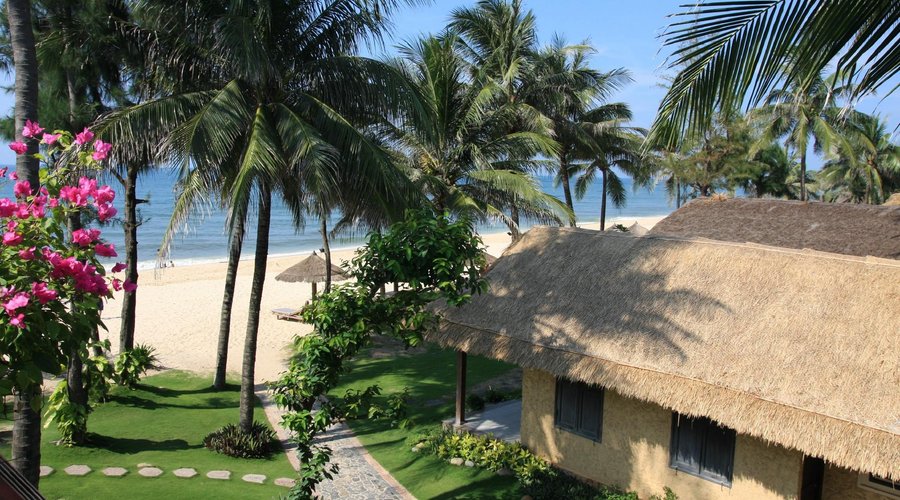 Paved path Beach Front bungalow