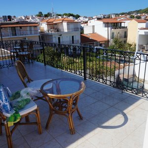 Left side of the balcony