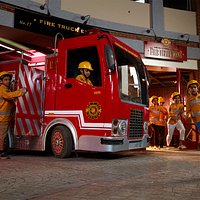 Kids role-playing as fire-fighters at KidZania Mumbai