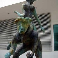 "La pareja del trompo" by Bolivian artist Jose Bayro