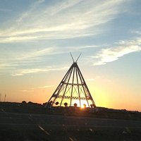Teepee at sunset