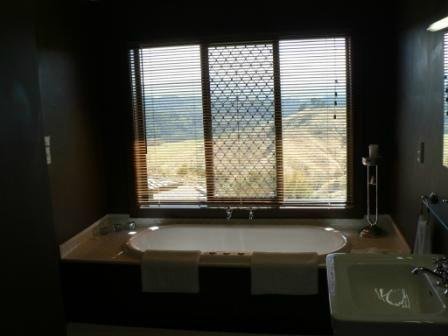 View from Hillside Suite bathroom