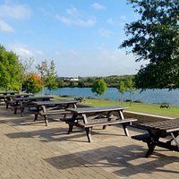 View of lake and setting area