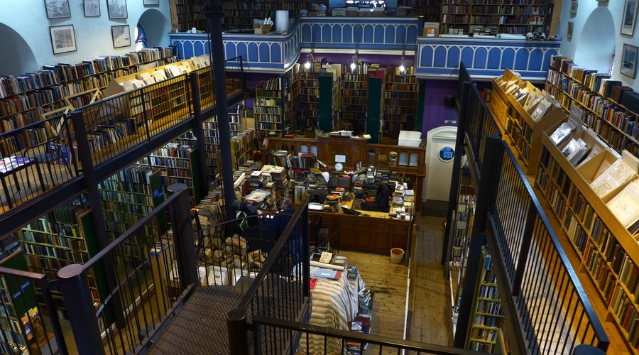 Leakey's - a former church converted to a second hand bookstore / cafe / gallery