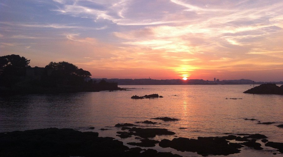 Puesta de sol en Santa Cruz.