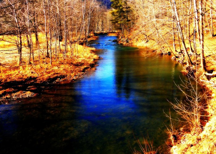 Town Creek flows through the southern portion of Bedford County, PA. This view is from the Hewit