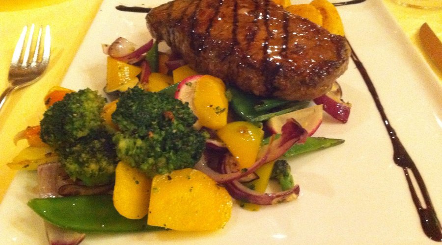 Beef steak with fresh potatoes