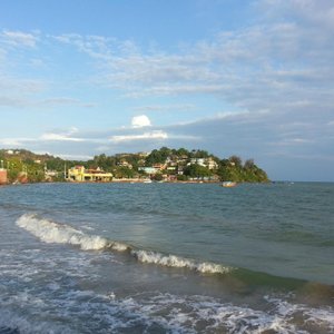 view back towards the hostel from the boardwalk