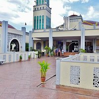 Entering the mosque
