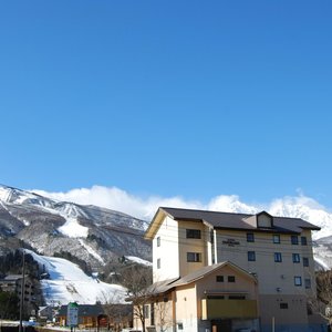 Hotel Exterior with mountain view