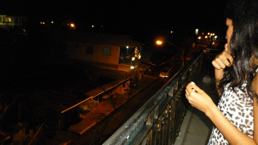 desde el balcón de la habitación, Vista de la parte trasera del hotel,