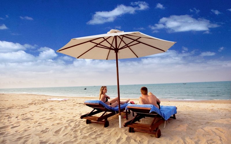 Private beach