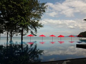 Bunga Raya Island Resort in Pulau Gaya, image may contain: Summer, Resort, Hotel, Scenery