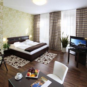 Hotel Trinity in Olomouc, image may contain: Handbag, Chair, Plant, Home Decor