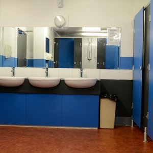 Male bathroom and toilet