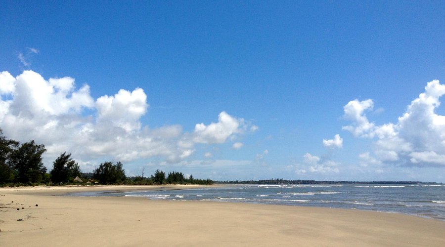 Beach in front of the hostel