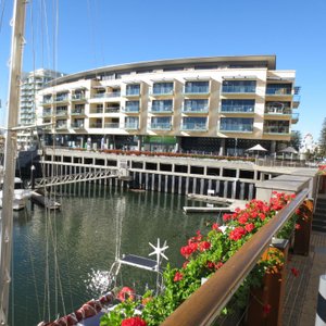 Light's Landing Apartments from the Marina restaurant precinct