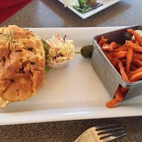 Grilled chicken Sandwich with Sweet Potato Fries
