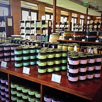 An array of condiments, wines and liqueur