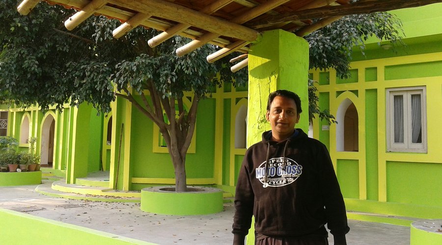 Yogesh Yogi at Pushkar Yoga Garden.