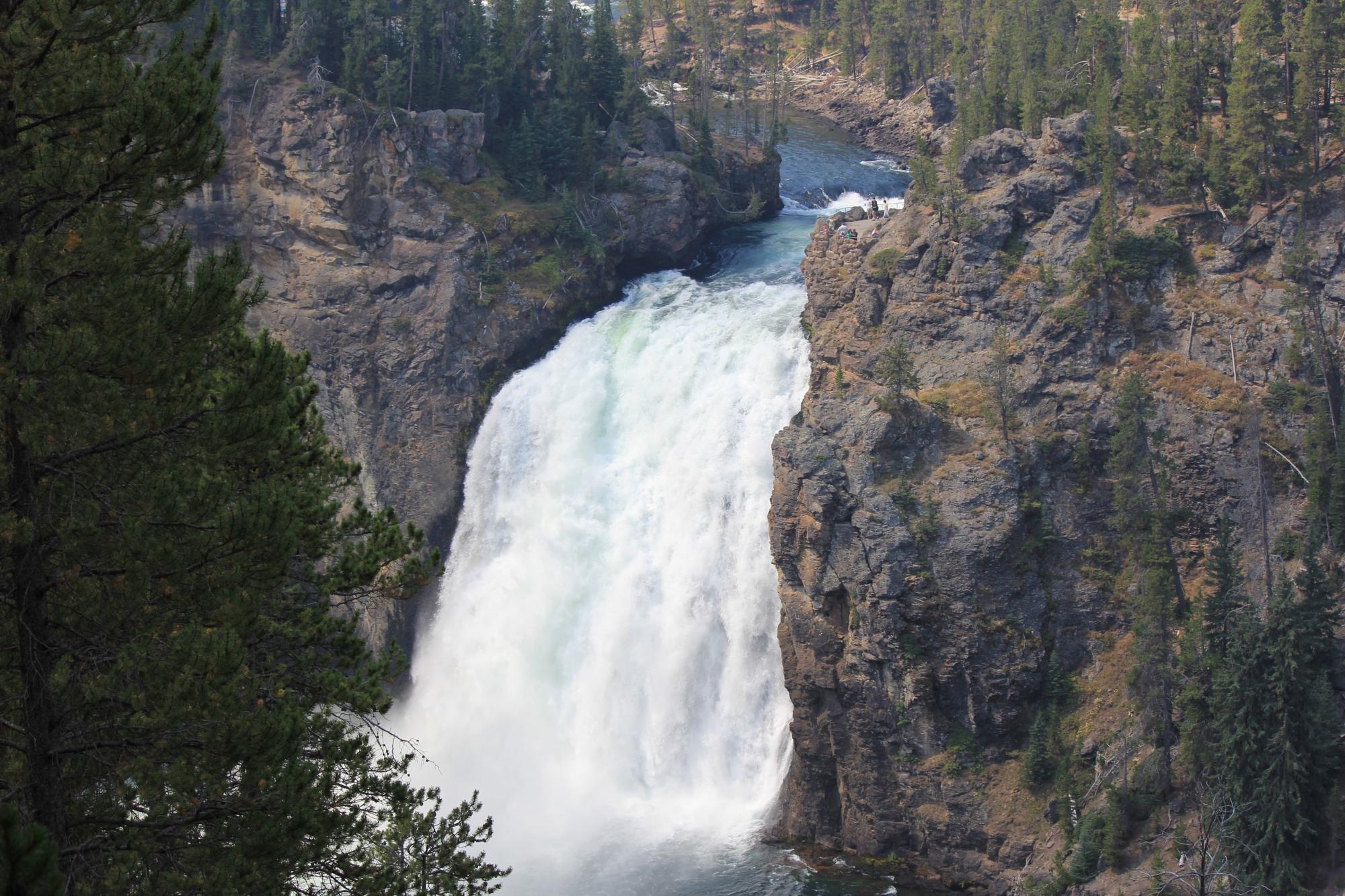 upper falls yellowstone hike