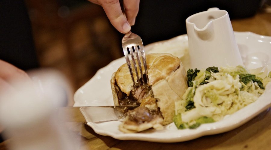 Pie, Mash, Cabbage & Gravy