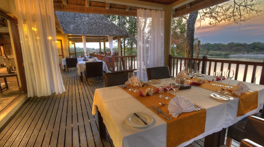 The deck at the restaurant