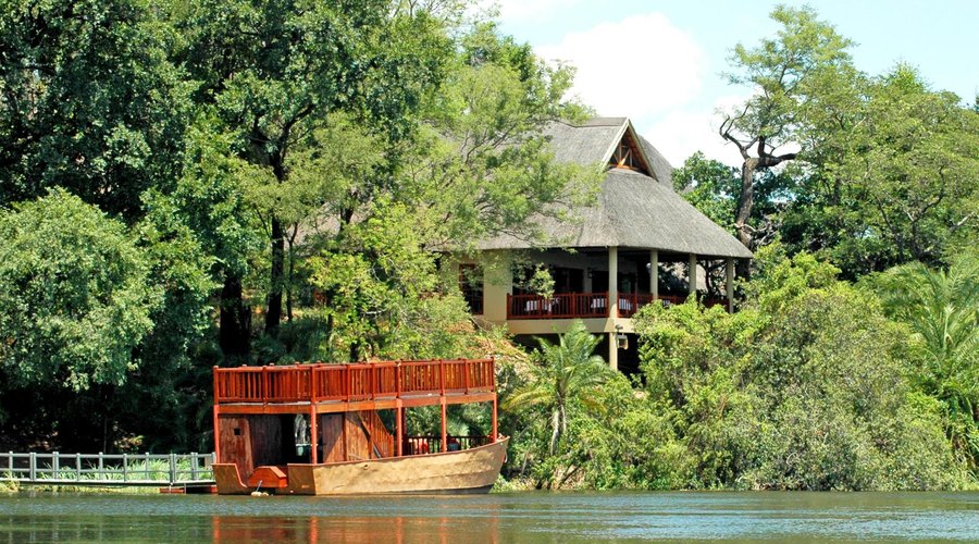 The main building from the Okavango river