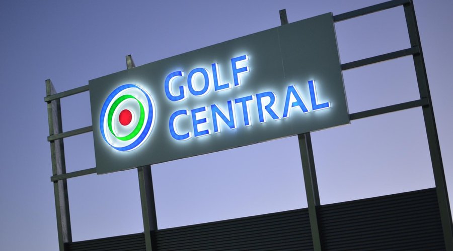 Golf Central at night
