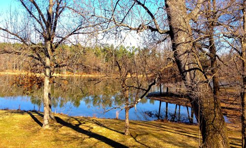 View from the deck overlooking the lake