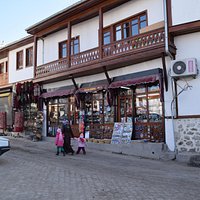 Typical restored house with shop