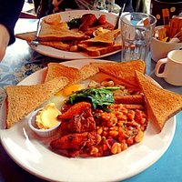 Vegan breakfast (with added egg!)