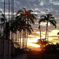 Pôr-do-sol visto do Parque Santander - Letícia
