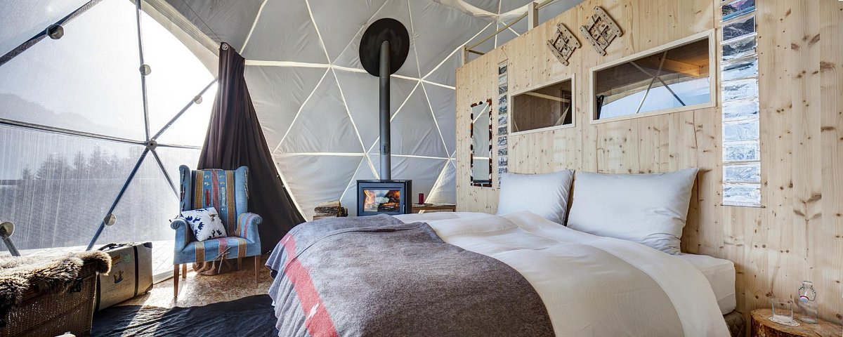 25 Einzigartige ECO LODGES: Resorts, Hütten, Baumhäuser, Kuppeln 27 Whitepod Eco-Luxury Hotel - room