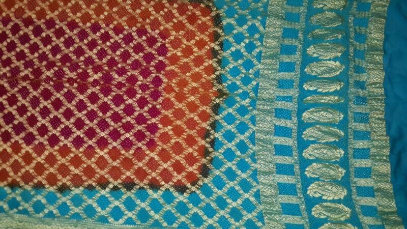 pure crape with jari work