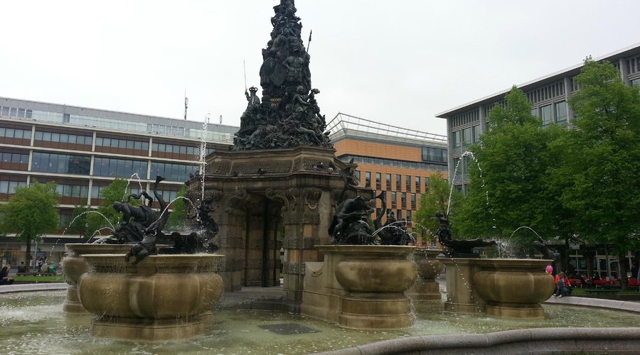 The Square right in front of the cafe