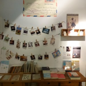 small selection of stationery on sale at the cafe
