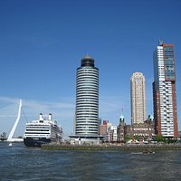 Wilhelminapier with a cruise ship