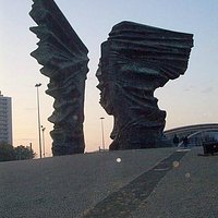 Silesian insurgents monument at dusk