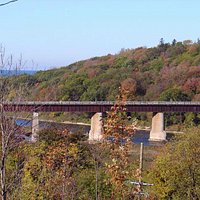 View of bridge from parkette