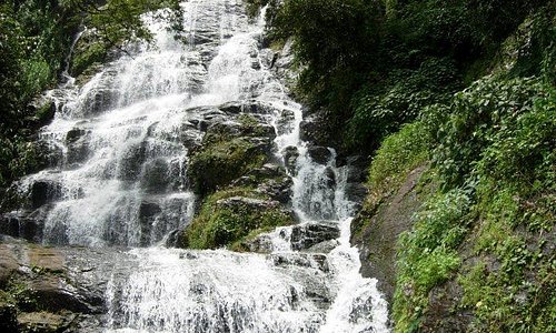 One of the 3 waterfalls inside the plantation.
