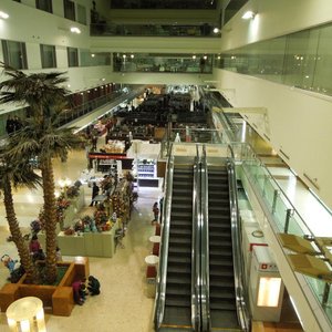 A view of the luxury shopping mall
