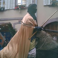 Passage des chameaux pendant le marché de Noël