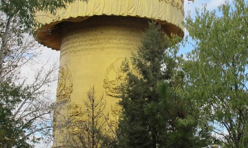 Huge prayer wheel