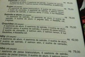 Cardápio