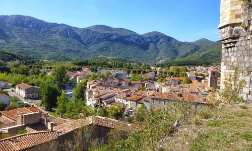 View from the hills across the river