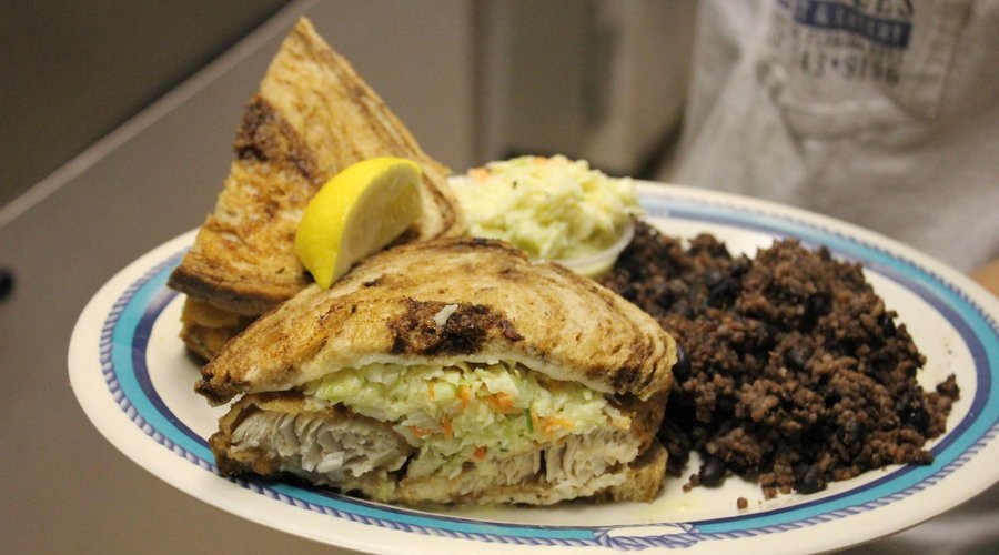 One of our popular Menu Items..."German Fish Sandwich"